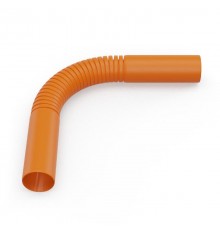 Поворот гибкий гофрированный оранжевый d16 мм (10шт/500шт уп/кор)  PR13.02472  Промрукав