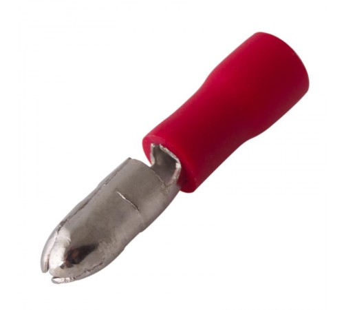 Разъем штекерный изолированный штекер 4 мм 0.5-1.5 мм (РШи-п 1.5-4/РШИп 1,25-4) красный  08-0511  REXANT