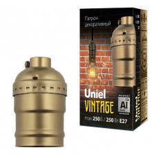 Патрон декоративный DLC-V-H01/E27 BRONZE "Vintage". Без выключателя. алюминий, цвет бронза  UL-00000531  Uniel