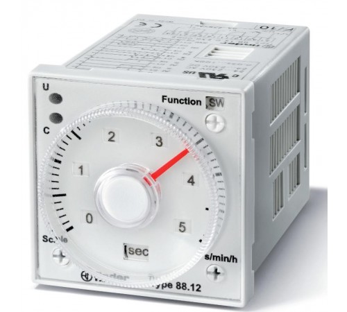 Таймер мультифункциональный (AI a, AI b, DI a, DI b, GI, SW); монтаж на панель или в розетку; 8-штырьковый разъем; п  881202300002  Finder