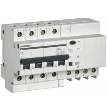 Выключатель автоматический дифференциального тока АД14 4п 63А C 100мА тип AC (8 мод)  MAD15-4-063-C-100  GENERICA
