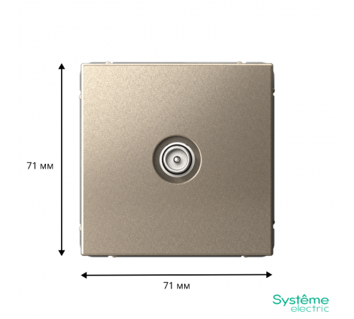 ArtGallery Шампань Розетка TV оконечная 1DB, механизм  GAL000591  SE