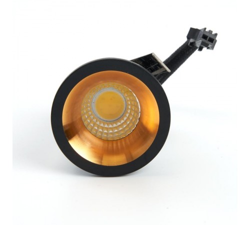 Светильник светодиодный встраиваемый для подсветки мебели LN003 3W 210 Lm 4000К черный золото  29697  FERON