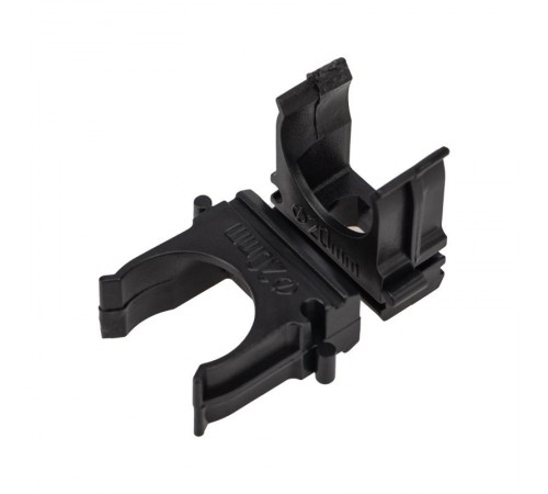 Крепеж-клипса для трубы  20 мм черная (10 шт./уп.)  28-0120-5  Rexant