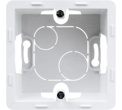 Inspiria Белый Коробка накладного монтажа 1-местная О/У  673980  Legrand