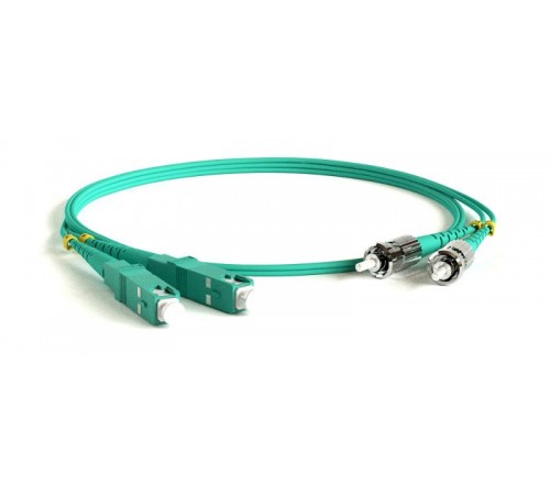 FC-D2-503-SC/PR-ST/PR-H-0.5M-LSZH-AQ Патч-корд волоконно-оптический (шнур) MM 50/125(OM3), SC-ST, 2.0 мм, duplex, LSZH, 0.5 м  378186  Hyperline