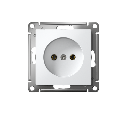 AtlasDesign Белый Розетка без заземления без шторок, 16А, механизм, быстрозажимные клеммы  ATN000141S  SE