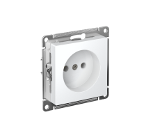 AtlasDesign Белый Розетка без заземления без шторок, 16А, механизм, быстрозажимные клеммы  ATN000141S  SE