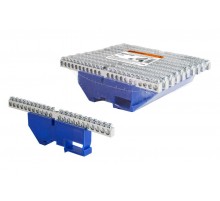 Шина "N" нулевая с изолятором на DIN-рейку 6x9мм стойка бол. 22 групп никелированная  SQ0801-0332  TDM