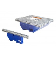 Шина "N" нулевая с изолятором на DIN-рейку 6x9мм стойка бол. 22 групп никелированная  SQ0801-0332  TDM