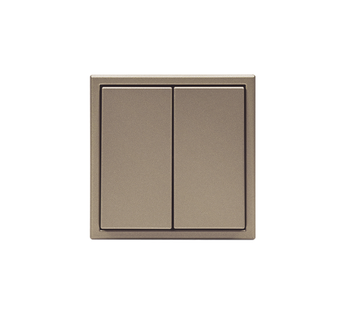 ArtGallery Шампань Переключатель 2-клавишный, сх.6/2, 10АХ, механизм  GAL000565  SE