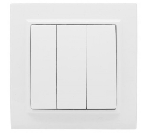 Минск Выключатель 3-клавишный СП,10А, белый EKF Basic  ERV10-024-10  EKF