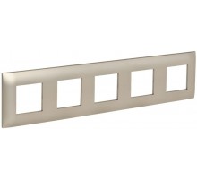 SKANDY Рамка 5-местная SK-F05Sh шампань  SK-M52-K37  IEK