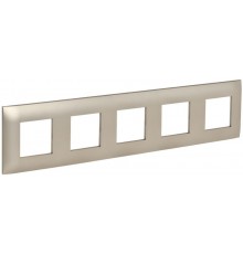 SKANDY Рамка 5-местная SK-F05Sh шампань  SK-M52-K37  IEK