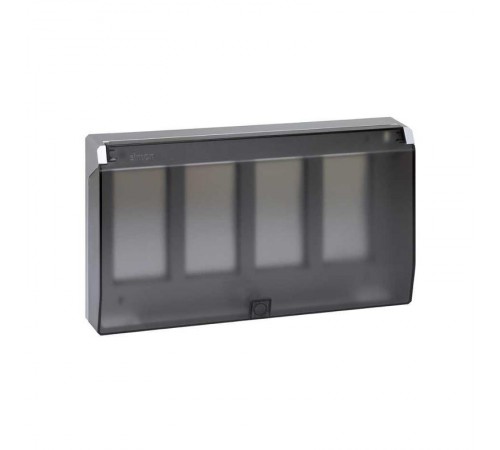 Simon CIMA 500 Рамка с суппортами с крышкой на 4модуля 500CIMA, 164х50х284мм, алюминий  51040104-033  Simon