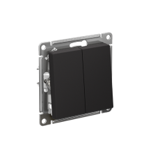 AtlasDesign Карбон  Выключатель 2-клавишный с самовозвратом, сх.2, 10А, механизм  ATN001017  SE