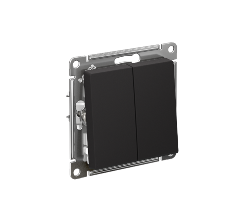 AtlasDesign Карбон  Выключатель 2-клавишный с самовозвратом, сх.2, 10А, механизм  ATN001017  SE