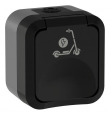 TORS Роз. 1-я с з/к кр с ик. самок 16А IP55 TS121 графит  TS-R110-16-55-K53  IEK