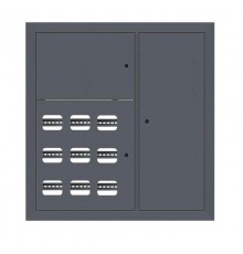 Щит этажный 9 кв. RAL7016 3 окна в ряд по гориз. (1000х950х150)  PROxima mb29-v-9-ral7016-1 EKF