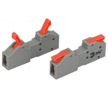 Клемма  NO-225-402 проходная разъёмная 222-2411R с рычагами 1 полюс 0.08-2.5/4 мм2 (упаковка 20 шт.)  Б0067946  ЭРА