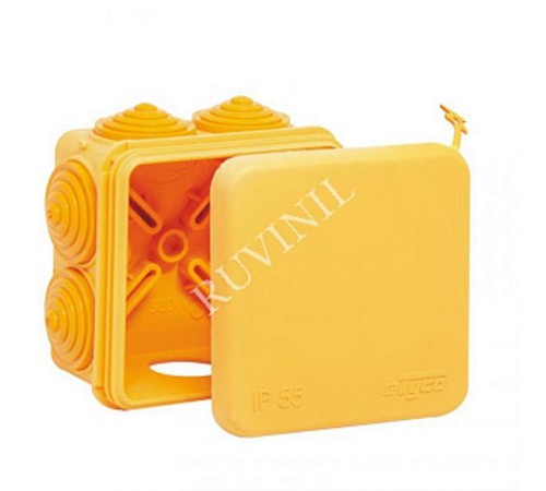 Коробка распределительная Тусо для о/п, 70х70х40мм (оранж)не распр.горение  67030НГ  Рувинил