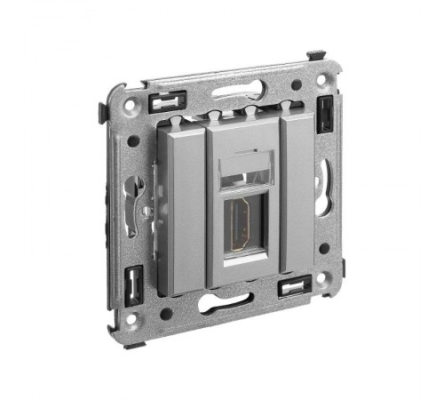 HDMI розетка одинарная в стену, тип А-А, "Avanti", "Закаленная сталь"  4404253  DKC