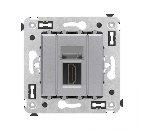 HDMI розетка одинарная в стену, тип А-А, "Avanti", "Закаленная сталь"  4404253  DKC