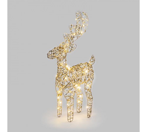 Светодиодная фигура Олень 50см, цвет свечения теплый белый, питание 3хAA (не в комплекте)  503-228  NEON-NIGHT