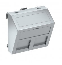 Корпус компьютерной розетки Modul45 тип C (наклонный) 45x45 мм (серебристый) (DTS-2C AL1)  6119254  OBO Bettermann