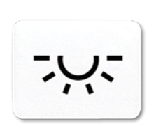 Окошко с символом для "KO-клавиш"; символ "освещение" , белое  33LWW  Jung