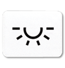 Окошко с символом для "KO-клавиш"; символ "освещение" , белое  33LWW  Jung