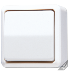 Выключатель для накладного монтажа, универсальный; слоновая кость  606A  Jung