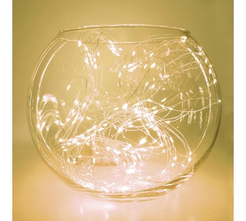 Гирлянда на елку, 200 диодов  теплый белый, CL53   10 веток* 20 лампочек, 2м + 1м шнур, IP20  32985  FERON