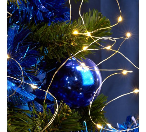 Гирлянда на елку, 200 диодов  теплый белый, CL53   10 веток* 20 лампочек, 2м + 1м шнур, IP20  32985  FERON