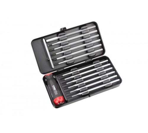 Отвертка c регулировкой крутящего момента Серия Nm 3,0-5,4 с набором насадок 12 шт в кейсе plus/minus  10099816  Felo