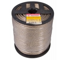 Трос стальной в ПВХ оплетке d=5,0 мм, прозрачный (бухта 100 м)  09-5250  REXANT