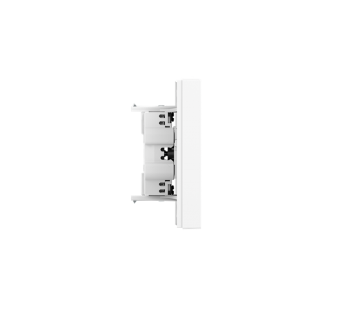 Механизм розетки двойной, 16А, без заземления, со шторками, с рамкой, белый Эпика EKF  UP1-SOW-201  EKF