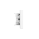 Механизм розетки двойной, 16А, без заземления, со шторками, с рамкой, белый Эпика EKF  UP1-SOW-201  EKF