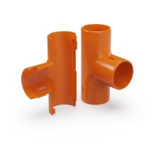 Тройник разборный оранжевый d25 мм (30шт/300шт уп/кор)  PR13.1160  Промрукав