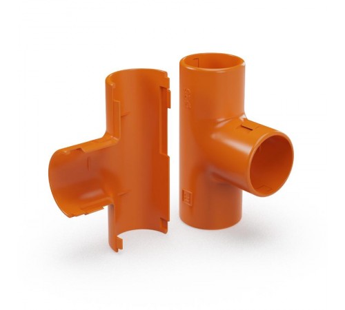 Тройник разборный оранжевый d25 мм (1шт/200шт уп/кор)  PR13.02486  Промрукав