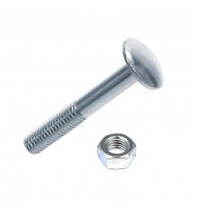 Болт DIN603 мебельный оцинк. М6х80 с гайкой (6 шт) - пакет   108766  Tech-KREP