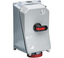 Розетка металл. с выключателем и механической блокировкой 3125MM6, 125A, 3P+E, IP44, 6ч  2CMA168048R1000  ABB