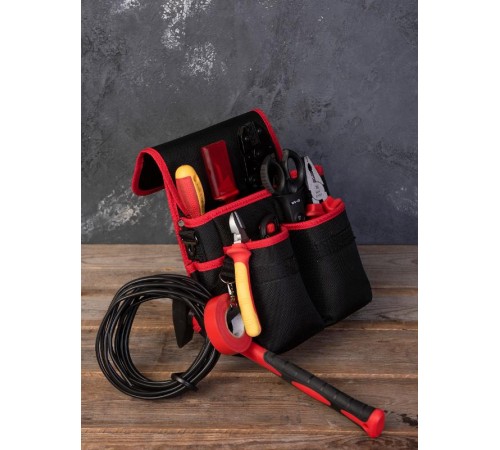 Сумка монтажника поясная с крышкой и ремнем С-14 EKF Professional  C-14  EKF