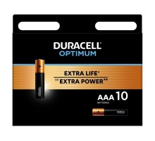 Батарейки Duracell 5014072 ААА алкалиновые 1,5v 10 шт. LR03-10BL Optimum  Б0056027   Duracell