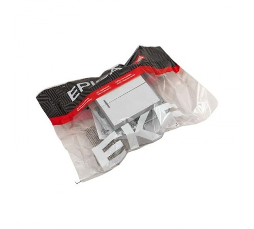 Механизм выключателя, двухклавишный, с подсветкой, алюминий Эпика EKF  UP1-SWA-24  EKF