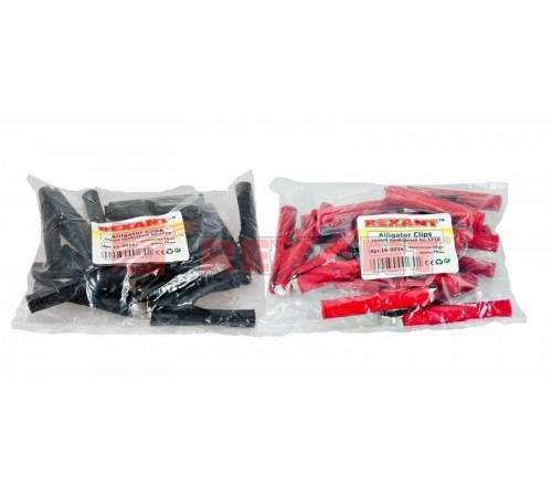 Зажим "крокодил" 30 А 75 мм в изоляторе  16-0016  REXANT