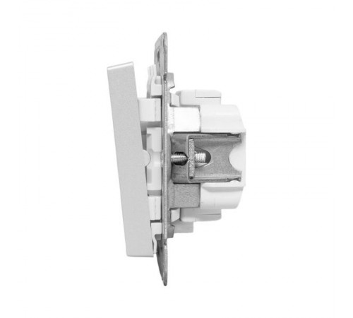 Механизм выключателя, двухклавишный, с подсветкой, алюминий Эпика EKF  UP1-SWA-24  EKF