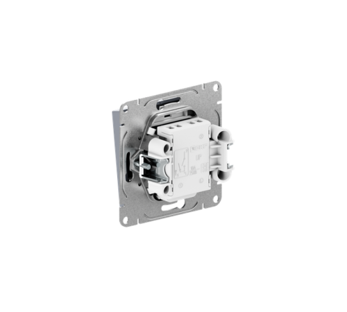 Механизм выключателя, двухклавишный, с подсветкой, алюминий Эпика EKF  UP1-SWA-24  EKF