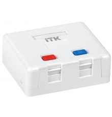 Корпус настенной розетки для 2 мод. Keystone Jack  CS2-022  ITK