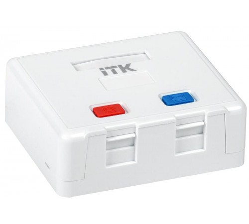 Корпус настенной розетки для 2 мод. Keystone Jack  CS2-022  ITK